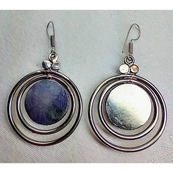 Onyx Tibetan Earrings & Sara Cov. Adjustable Ring - Picture 2 of 13
